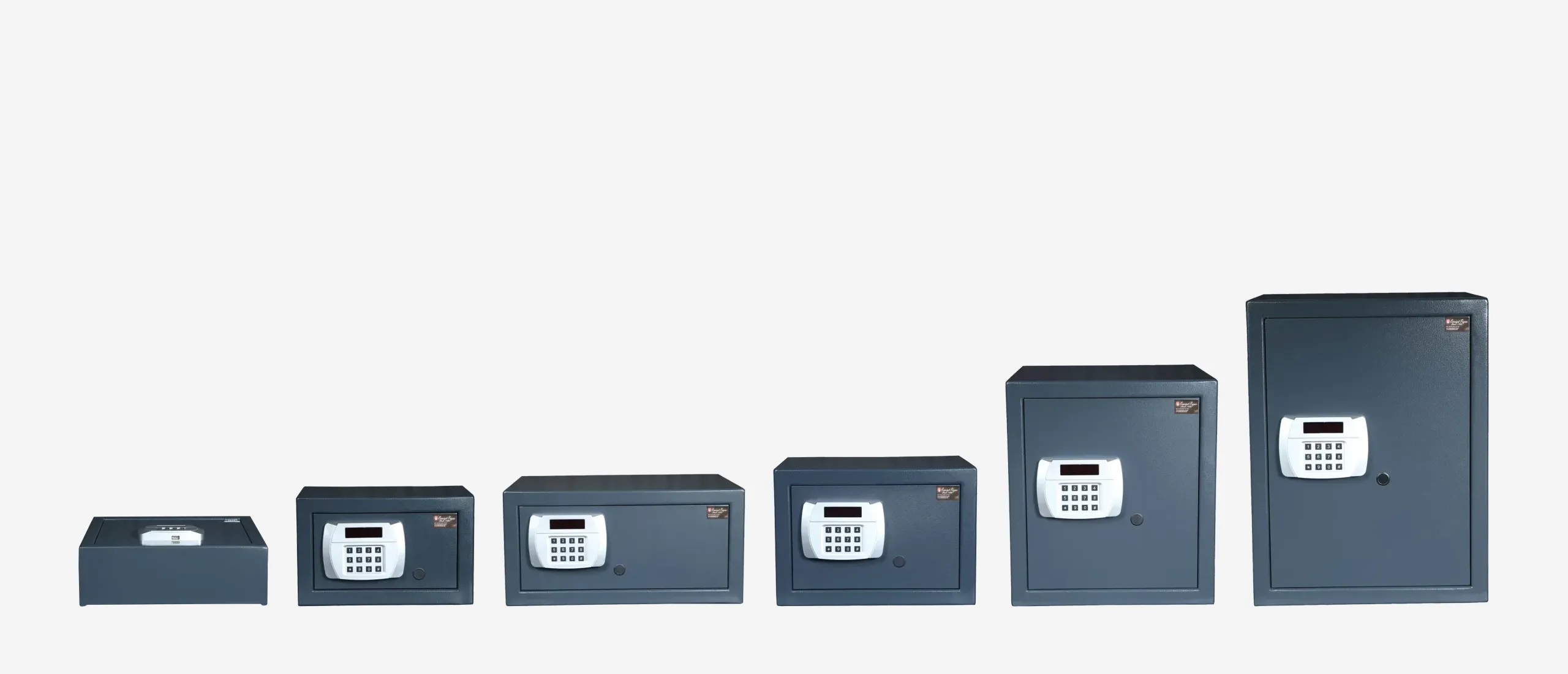 Hotel Safes: 6 models side by side